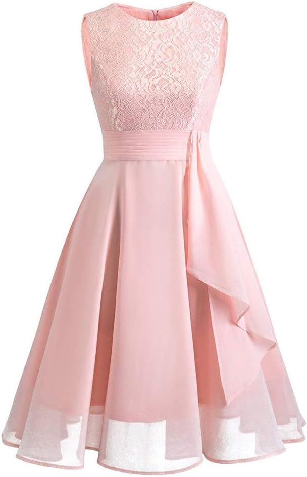 Carnival Women Dress Sunday77 Clearance Womens Sleeveless Formal Ladies Wedding Bridesmaid Lace Long Dress Pink