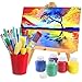 Complete Set of 30 Paint Brushes Bundle with Crayola Washable Kid's Paint (6 count) – Washable Kids Paints and Paintbrush Set - 2oz Assorted Bottles – Perfect for Kids Age 3+