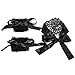 Blidece Women's Ecstasy Black Lace Eye mask and Restraint Handcuffs Sets