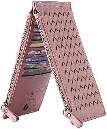 Womens Wallet, WELAVILA RFID Blocking Credit Card Holder Wallets for Women Slim Bi-fold Zipper Purse