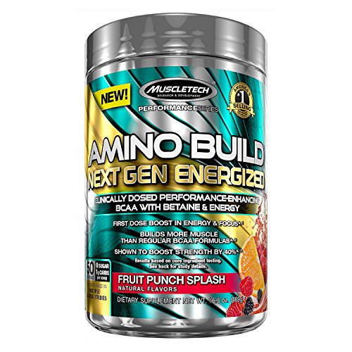 Amino Build by MuscleTech - Superior Strength Enhancing BCAA Post-Workout Supplement (50 Servings, Fruit Punch)