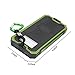 ToHLo Solar Charger Power Bank 15000mAh, Solar External Battery Pack, Dual USB Portable External Solar Power Bank Charger for Iphone 7 6 Plus 5 Galaxy S7 6 5 HTC and most Smart phones Tablets (Green)