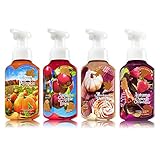 4pc SET - Bath & Body Works Gentle Foaming Hand Soap FALL Collection - Sweet Cinnamon Pumpkin, Sunlight & Apple Trees, Marshmallow Pumpkin Latte & Autumn Spiced Strawberry