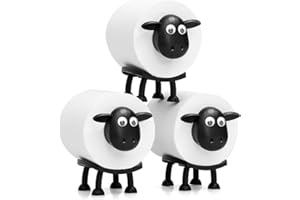 3PCS Toilet Roll Holder, Sheep Design Funny Toilet Paper Holder Free Standing, Tissue Paper Roll Storage for Bathroom Decor