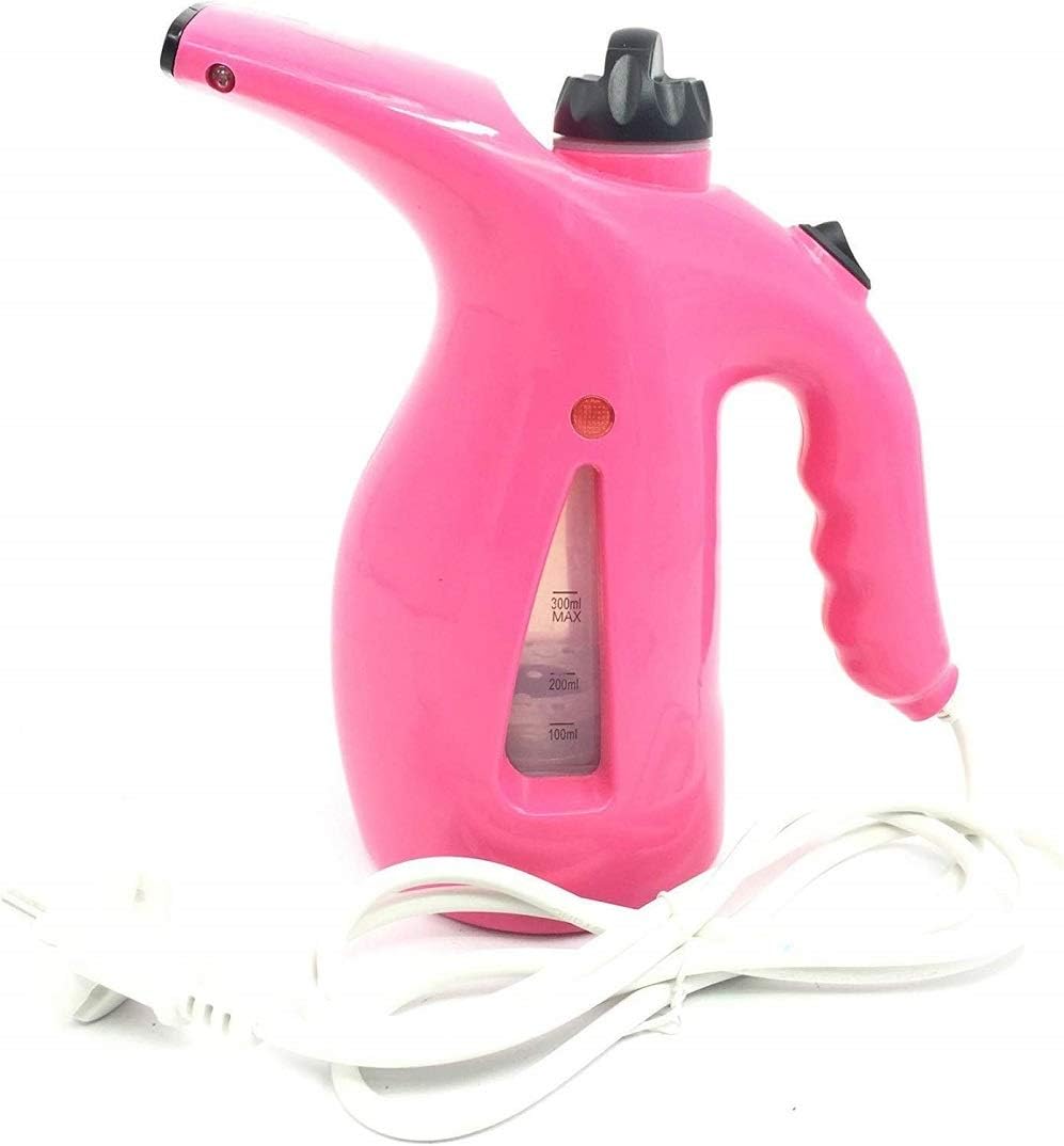 Misaki 2 in 1 Handheld Garment & Facial Steamer Electric Steamer Portable Handy Steamer (Pink)