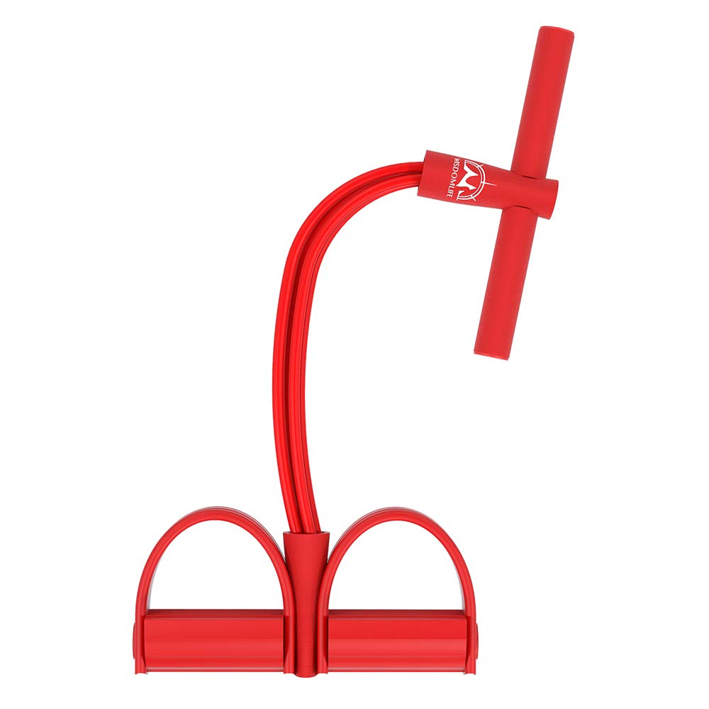 Multifunction Resistance Training, 4 Tube, Home Gym Equipment, Tension Rope, Yoga Fitness, Strength, Slim, Bodybuilding, Workout Bands for Women/Men (Red)