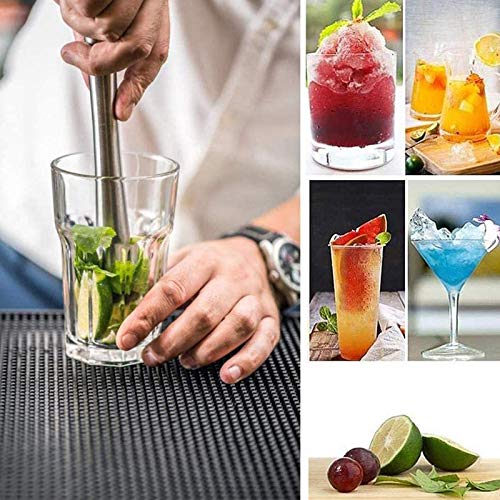 Cocktail-Stößel, Obststampfer, 20,3 cm, Edelstahl, Cocktail-Stößel, Jigger für Barkeeper, Muddle & Mixen hausgemachte… – Bild 6