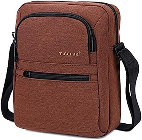 New Design Men's Messenger Bag Business Shoulder Bags Casual Travel Bag Women Cross body Bag (Khaki)