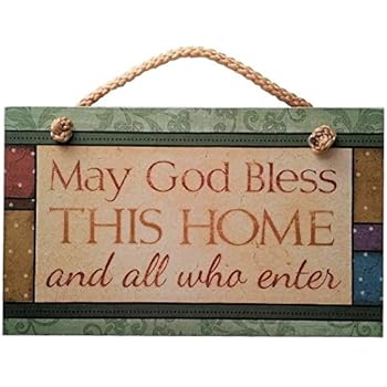 Dicksons Targa A Muro Stile Lavagna - "God Bless This Home" - 38,1 X 17,8 Cm, In MDF, Regalo Per Matrimonio O Anniversario, Decorazione Casa Tradizionale