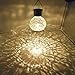 Solar Table Light Glass Ball Table Lamp Decorations Tree Lights Outdoor Waterproof Hanging Solar Lantern Warm White LED Mason Jars Tabletop for Gift Party Decor 2Pack
