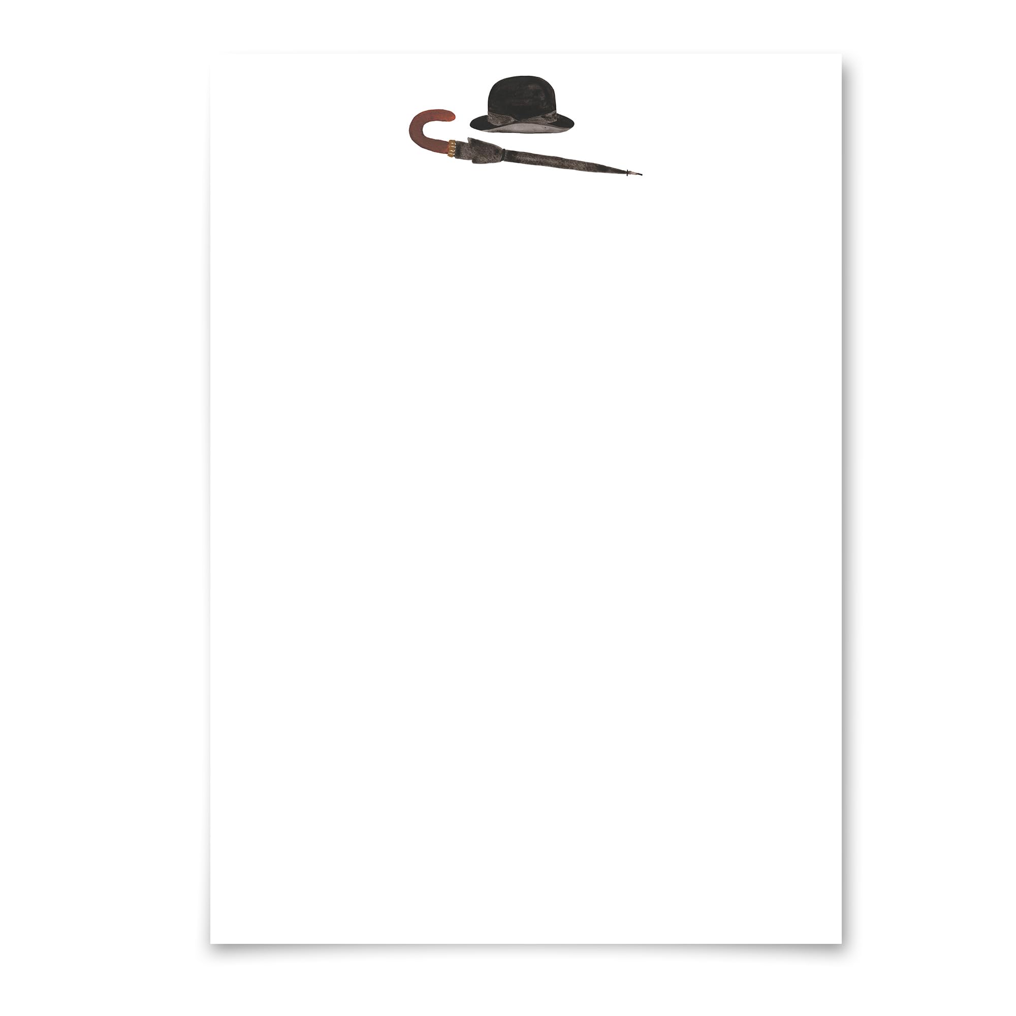 Me Loovely Bowler Hat and Brolly Set of Stationery Letter Paper with Envelopes Writing Supplies (Refill - 20 Letters with Envelopes)