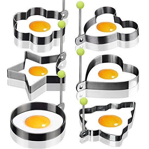 Click Here to See More Images 6X Egg Mold Egg Shaper Egg Ring Pancake Molds Egg Mould