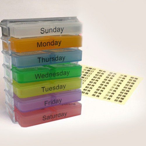 BESTIM NEW HOT SALE Multifunction Weekly Medicine Storage Organizer Pill Boxes Drug Storage Tank