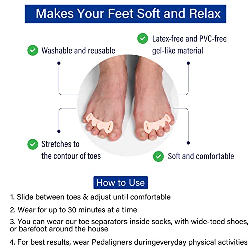 Toe Spacers for Correct Toes Alignment Toe Separators for Feet Men