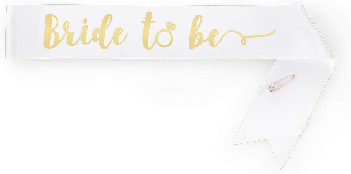xo, Fetti Bachelorette Party Bride to Be Decorations Kit - Bridal Shower Decorations | Sash for Bride, Rhinestone Tiara, Gold Glitter Banner, Veil + Bride Tribe Tattoos: Kitchen & Dining