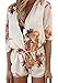 Fanala Women Chiffon Deep V-Neck Print Half Sleeve High Waist Short Jumpsuit