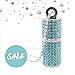 Techkey USB Flash Drive,Bling Rhinestone Diamond Crystal Glitter Lipstick Case Shining Jewelry Necklace,16GB,Lake Blue
