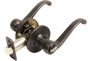 Design House 791632 Scroll 2-Way Adjustable Privacy Door Lever, Oil Rubbed Bronze