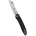 Spyderco Roadie Non-Locking Lightweight Knife with 2.09" N690Co Stainless Steel Blade and Durable Black FRN Handle - PlainEdge - C189PBK