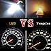 YITAMOTOR 10 Pack 74 70 37 17 T5 Hat LED Bulb White for LED Dashboard Gauge Instrument Panel, 58 73 12V LED Light Bulb, 5050 Tri-Cell 1-SMD