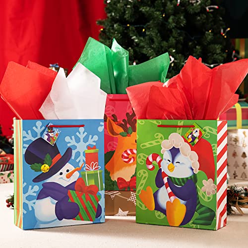 Christmas Tissue Paper Assortment - 72 Sheets Red Green White 20x20 For Gift Wrapping & Crafts