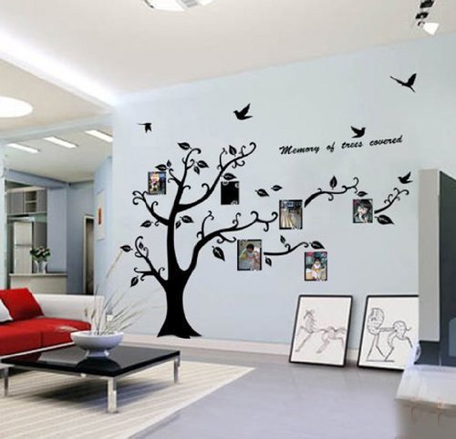 Wallstickersdecal Pvc Riesig Schwarz Bilderrahmen Speicher Baum Vine Zweig Abnehmbare Wandtattoo Sticker 200cm H Richtig Amazon De Baby