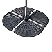 COBANA 10’ Offset Patio Umbrella with Solar Powered 32LED and Blue-Tooth Speaker and 360 Degree Rotation Pole, Blue