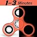 Syslux Tri-Spinner Fidget Spinner Toy Hand Spinner Glow In The Dark Fluorescence , Perfect For ADD, ADHD, Anxiety, and Autism Adult Children (Light Red)