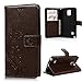 MOLLYCOOCLE Note 4 Case, Galaxy Note 4 Case Natural Luxury Brown Stand Wallet Purse Credit Card Holders Design Flip Folio TPU Soft Bumper PU Leather Ultra Slim Fit Cover for Samsung Galaxy Note 4