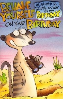 Happy Birthday Suricate Humour Carte De Vœux D Anniversaire Amazon Fr Cuisine Maison