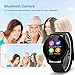 SEPVER All-in-1 K88h Smart Watch Round IPS Touch Screen Bluetooth 4.0 removable metal strap Pedometer heart rate monitor fully compatible with iPhone Android Smart Phone (Black metal)