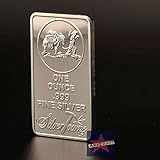 Silver Towne Bullion Bar Silver Plated Coins Human and horse American coin