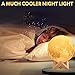 [Upgraded TapControl Version] 3D Printing Moon Lamp with Wooden Stand & Lanyard -Rechargeable LED Moon Light Table Desk Lamp, Lunar Night Light for Bedroom, Multi-Colors Lantern for Kids, Astronomers