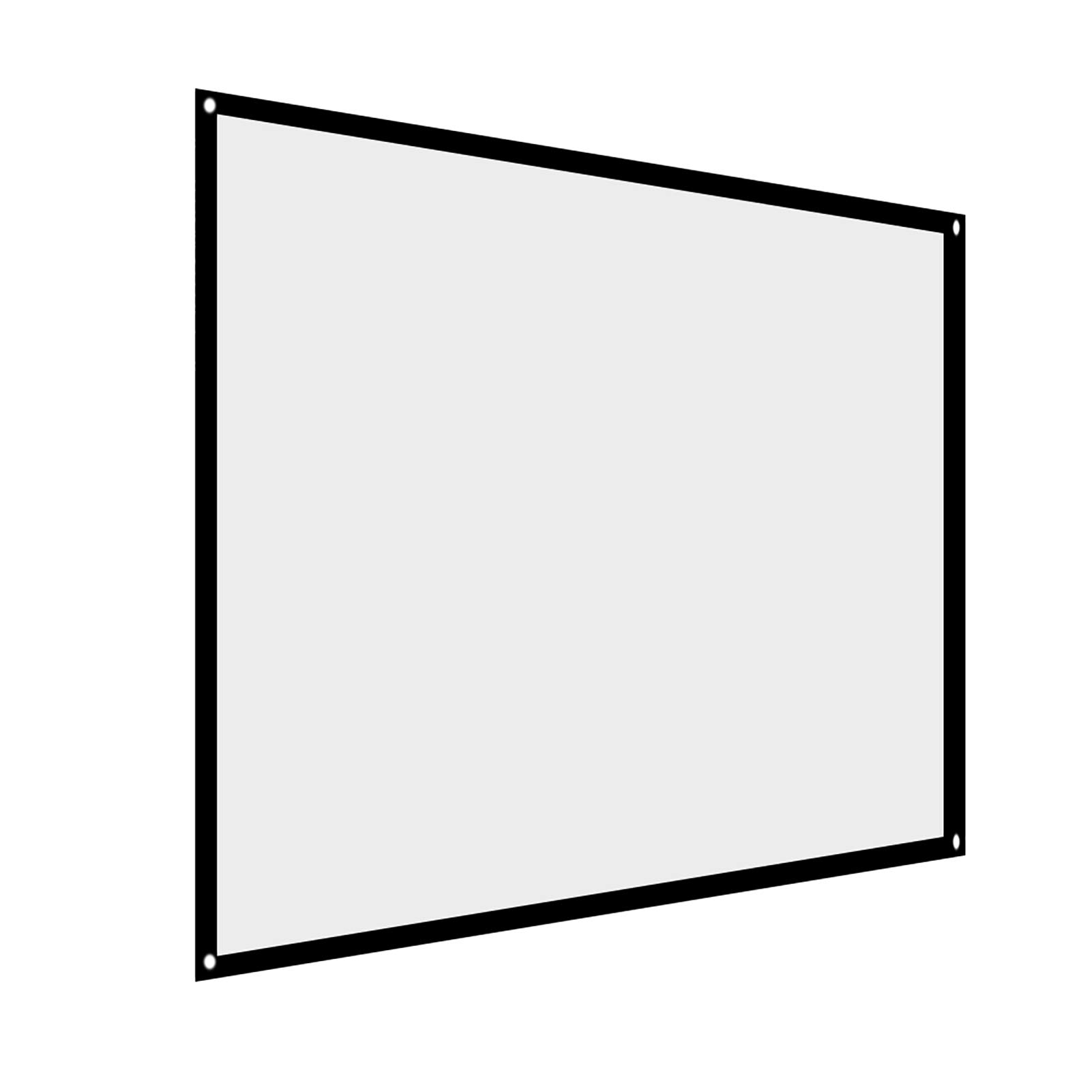 Eboxer 60/72 / 84/100'' Projection Screen 16:9, Portable Folding Projection Screen with Black Porde and Hanging Holes for Home Theater and Simple Outdoor Cinema(A)