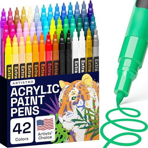 ARTISTRO 42 Acrylic Paint Markers with Extra Fine Tip