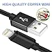 Basse Compatible Phone Charger Cable Phone X/8 Plus/8/7 Plus/7/6 Plus/6/6s Plus/6s/5/5c/5s/iPad/iPod, 4 Pack (3FT 6FT 6FT 10FT) (Black)