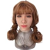 EQAIWUJIE Kathy Female fake Face Realistic Silicone fake Head for Crossdresser, Halloween Decoration, Parties, Fall Festival