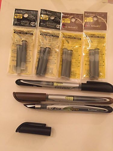 Tachikawa School G art &amp; Design Manga Pens set of 3 pens &amp; refills