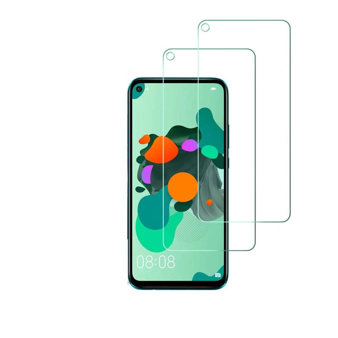 E-Hamii [2-Pack Screen Protector Compatible with Huawei Mate 30 Lite, 0.26mm HD Anti-Scratch and Anti-fingerprint Protect Film, 9H Tempered Glass Protective Cover[Bubble-Free]