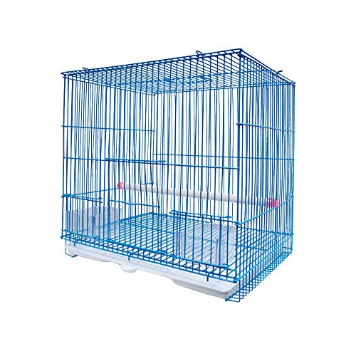 LLY 2019 Metal Travel Bird Cage Parrot Transport Cage Carrier Portable Perch pet Birdcage Carry Travel Box for Finches, Canaries & Budgies