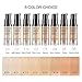 Pro Full Cover Liquid Concealer, Waterproof Smooth Matte Flawless Finish Creamy Concealer Foundation Corrector for Eye Dark Circles Spots Face Concealer Makeup Base, 6ml/0.20Fl Oz