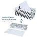 Storage Bins, iSPECLE Foldable Cloth Storage Cubes Drawer Organizer Closet Underwear Box Storage Baskets Containers Drawer Dividers for Bras, Socks, Scarves, Cosmetics - Set of 6, Grey Chevron Pattern