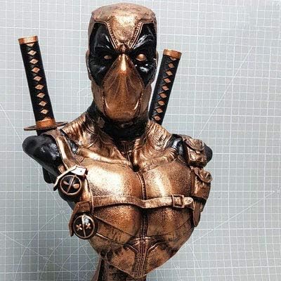 Marvel Deadpool Model, Avengers Action Figure Dolls Toy Bust Statues 33cm B
