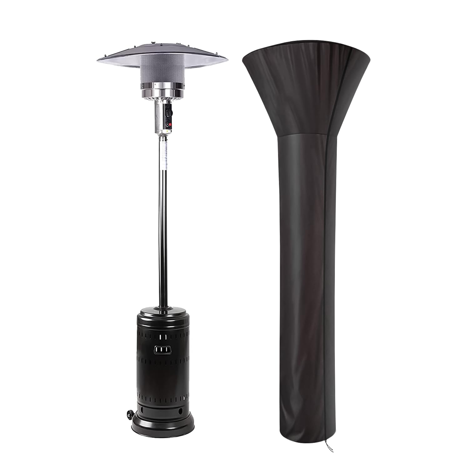 Flatro Patio Heater Cover Waterproof Outdoor Heater Cover with Zipper, (70 Length x 25 Dome x 6.29 Tower Dia Inch) PU Coating Weather Resistant Garden | 420D Oxford Fabric