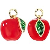 Beebeecraft 1 Box 18K Gold Plated Enamel Slipper Shoe/Bunny/Rainbow/Apple/Mushroom/Clown Charms for Bracelets Jewelry Making