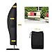 VicTsing Offset Umbrella Cover, Patio Outdoor Market Umbrella Canopy Cover for 9ft to 11ft Cantilever Parasol Outdoor Umbrellas Cover with Zipper Velcro Durable Fabric Lasting in Strong Sunshine Black