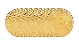 OutTop 10Pcs Art Gold Plated Bitcoin Collection Coin Home Room Office Decoration (Gold)