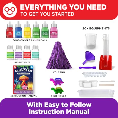 Doctor Jupiter Toy Science Kit for Boys & Girls Ages 7-8-9-10-11-12-13-14 | Birthday Gifts for 7+ Year Old Kids | Learning & Education toys, 50+ Experiments | Science Kits for Kids Ages 8-12, Birthday Gift Ideas for Boys & Girls 8, 9, 10, 11, 12 Year Olds, STEM Educational Toys