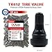CKAuto TR412 Rubber Snap-in Short Black Tire Valve Stem for Tubeless 0.453 Inch 11.5mm Rim Holes on Standard Vehicle Tires (50pcs/Bag)