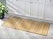 mDesign Water-Resistant Bamboo Floor Mat for Bathroom - Extra Large, Natural